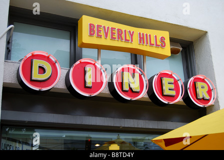 Beverly Hills Diner, North Beverly Drive, Beverly Hills, Los Angeles, California, Vereinigte Staaten von Amerika Stockfoto