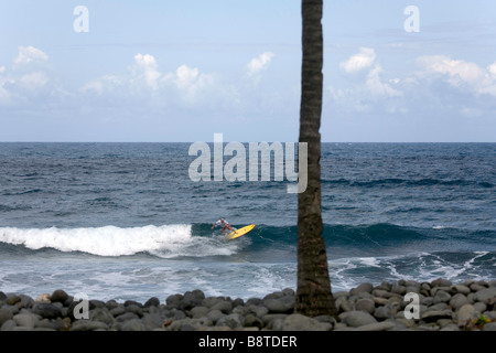 Komoren, Anjouan, Westküste, Surfen. Stockfoto