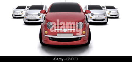 Ein Auto, die wegweisend für andere Stockfoto