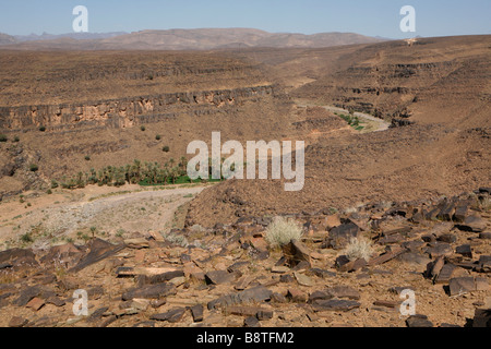 Piste zwischen Nekob und Boumalne Dadès (zwischen Vallée du Dadès und Vallée du Drâa, Marokko). Stockfoto