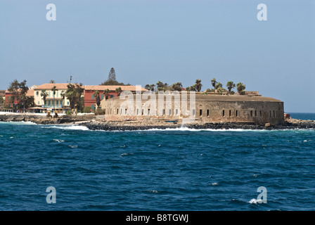 Historisches Museum Blick vom Meer in Gorée Island Dakar Stockfoto