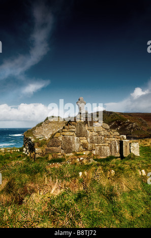 St Helens Oratorium am Cape Cornwall. Stockfoto