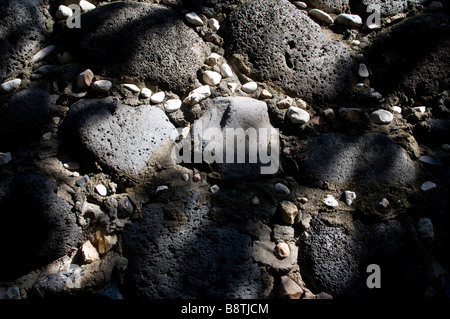 Basalt Steinen Wandbild in Galiläa Bereich Nordisrael Stockfoto