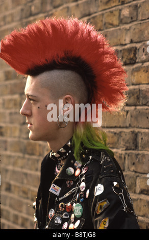 Seite Porträt des punk Stockfoto