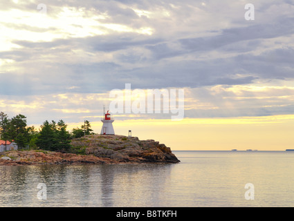 Schönen Georgian Bay, Lake Huron in der Nähe des Killarney Leuchtturm Stockfoto