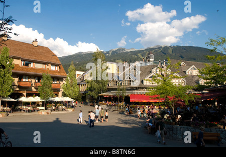 Whistler Village im Sommer Whistler BC, Kanada Stockfoto