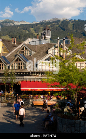 Whistler Village im Sommer Whistler BC, Kanada Stockfoto