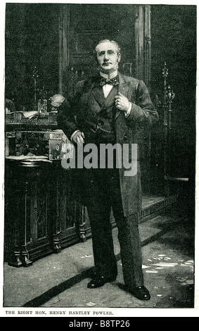 Richtige Hon Henry Hartley Fowler 1830 1911 Parlament Viscount Wolverhampton Stockfoto