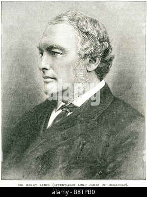 Sir Henry James (danach Herrn James von Hereford) Henry James, 1. Baron James von Hereford PC, QC (30. Oktober 1828-18 August Stockfoto