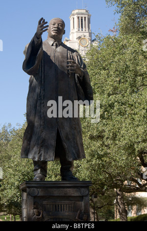 Martin Luther King Jr Statue auf dem Campus der University of Texas Stockfoto