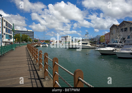 Blick auf Barbados Hafen und Promenade in Bridgetown, Barbados, "St. Michael" Stockfoto