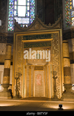 Mihrab in der Hagia Sophia Istanbul Türkei Stockfoto