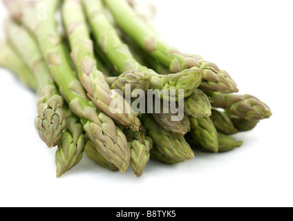 Schuss von Spargelspitzen hautnah Stockfoto