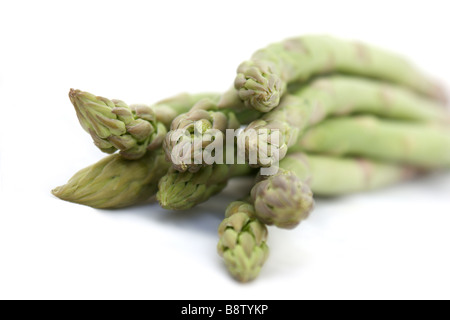 Schuss von Spargelspitzen hautnah Stockfoto