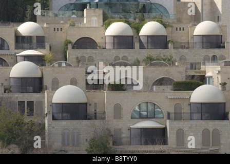 Blick auf die luxuriöse Wohn- Projekt namens David's Village oder Kfar David mit Neo-Oriental Funktion, Mamilla Nachbarschaft, West Jerusalem Israel Stockfoto