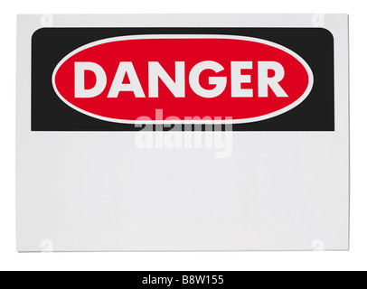 Warnschild Stockfoto