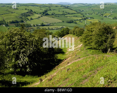 Offa s Dyke über Newcastle Märsche Shropshire England UK Stockfoto