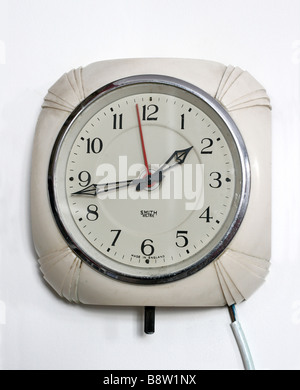 Deko Uhr weiße vintage Stockfoto