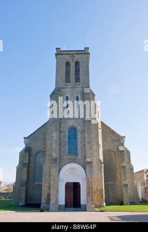 Alte Kirche in Sangatte, Pas-de-Calais, Frankreich Stockfoto