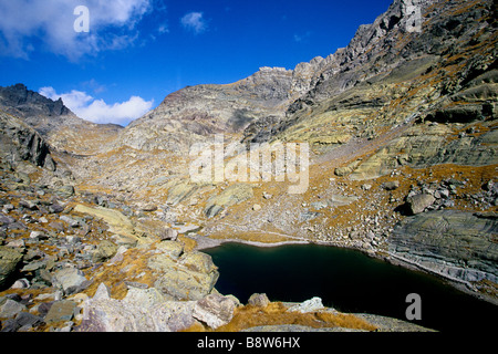 See in 2800 m Höhe in der Vallée des Merveilles im Mercantour Nationalpark Stockfoto