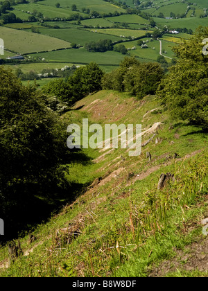 Offa s Dyke über Newcastle Märsche Shropshire England UK Stockfoto