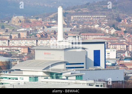 Müllverbrennungsanlage Sheffield, Sheffield Hausmüll behandelt und liefert Wärme an die örtlichen Fernwärme-Schema Stockfoto