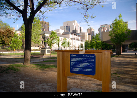 Speaker es Corner in Toronto Kanada. Stockfoto