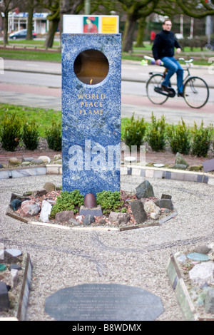 Weltfrieden Flamme den Haag, Niederlande Stockfoto