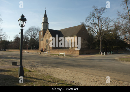 Bruton Gemeinde-Kirche, Williamsburg, VA Stockfoto