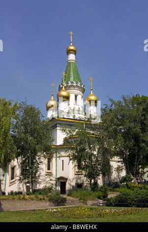 Russische Kirche St. Nikolai in Sofia Bulgarien Stockfoto