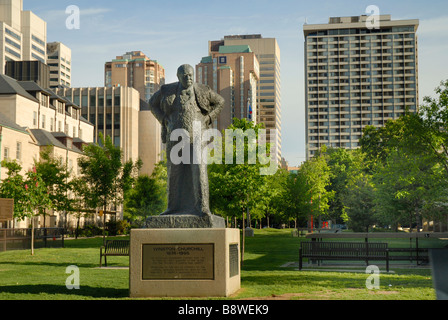 Statue von Winston Churchill am Speaker es Corner in Toronto Kanada Stockfoto