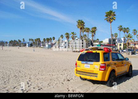 Rettungsschwimmer Fahrzeug, Venice Beach, Los Angeles, California, Vereinigte Staaten von Amerika Stockfoto