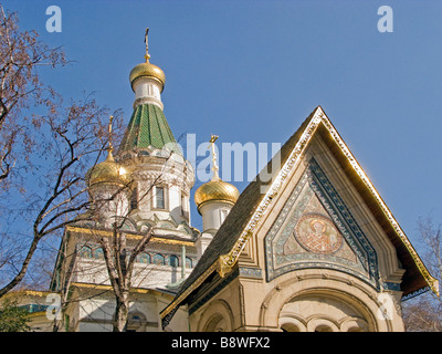 Russische Kirche St. Nikolai in Sofia Bulgarien Stockfoto