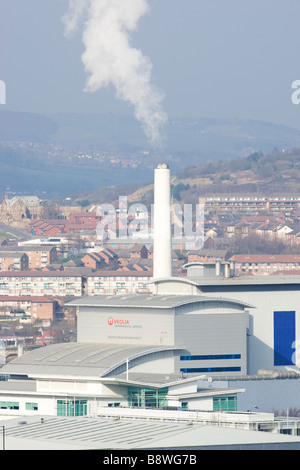 Müllverbrennungsanlage Sheffield, Sheffield Hausmüll behandelt und liefert Wärme an die örtlichen Fernwärme-Schema Stockfoto