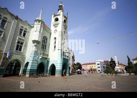 Rathaus & Denkmal MUKATSCHEWO UKRAINE MUKATSCHEWO UKRAINE 23. August 2007 Stockfoto