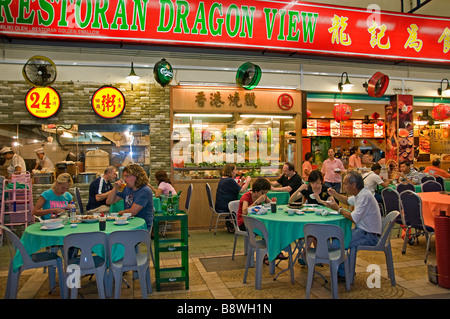 Malaysia Kuala Lumpur Bukit Bintang Küche unter freiem Himmel Restaurant Jalan Alor Nacht Lebensmittelmarkt chinesischen indischen Thai Malay Stockfoto
