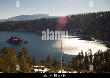 Insel im Lake Tahoe Kalifornien Stockfoto