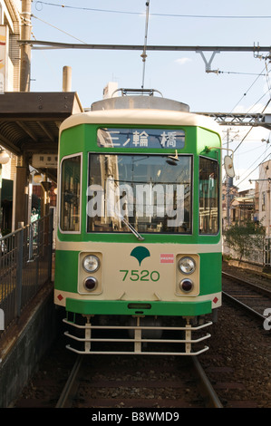 Die Toden Arakawa Tramlinie, Tokios letzte Straßenbahn Tokio Japan Stockfoto