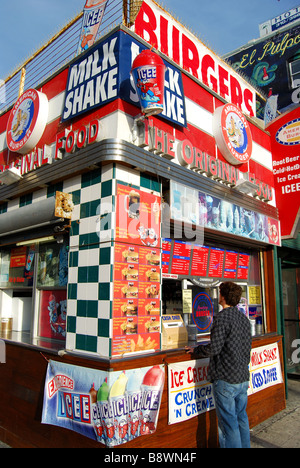 American Burger Bar, Ocean Front Walk, Venice Beach, Los Angeles, Kalifornien, Vereinigte Staaten von Amerika Stockfoto