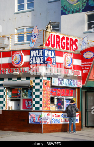 American Burger Bar, Ocean Front Walk, Venice Beach, Los Angeles, Kalifornien, Vereinigte Staaten von Amerika Stockfoto