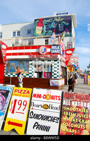 American Burger Diner, Ocean Front Walk, Venice Beach, Los Angeles, Kalifornien, Vereinigte Staaten von Amerika Stockfoto