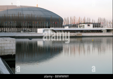 Pavilhao Atlantico atlantic Pavillon modernen kuppelförmige Gebäude im Park der Nationen Lissabon Portugal Stockfoto