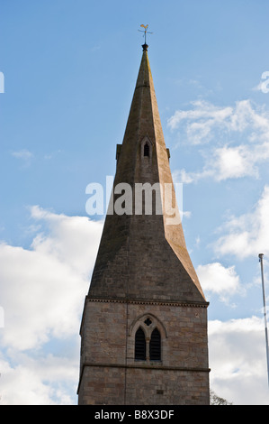 Teil der Turmspitze St Wilfrid Kirche, am Kirchhügel, Kirkby-In-Ashfield, Nottinghamshire, England. Stockfoto