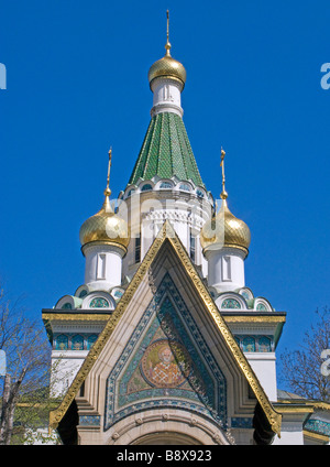 Russische Kirche St. Nikolai in Sofia Bulgarien Stockfoto