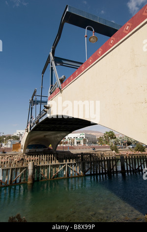 Zugbrücke auf Eilat Promenade, Eilat Israel Nahost Stockfoto