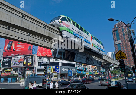 Kuala Lumpur Bukit Bintang Plaza Einschienenbahn Stockfoto