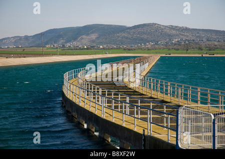 Israel unteren Galiläa Wette Netofa Tal Eschkol zentrale Filtration Pflanze Mekorot National Water Carrier Januar 2009 Stockfoto