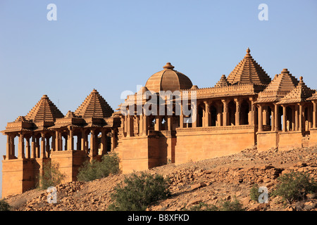 Indien Rajasthan Wüste Thar Bada Bagh königlichen Kenotaphen Stockfoto