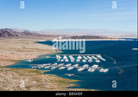 Blick auf Las Vegas Bootshafen von Lakeview Aussichtspunkt in der Nähe von Hoover Dam, Lake Mead, Nevada, USA Stockfoto