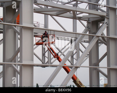 Bauarbeiten in großer Höhe Stockfoto